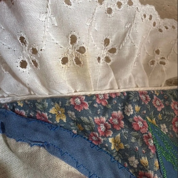 Vintage Handmade appliqué sunbonnet Sue cottagecore grandmacore pillow sham - Picture 2 of 5